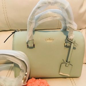 New Kate Spade large lane minty mint satchel bag